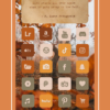 180 Autumn aesthetic home screen app icons