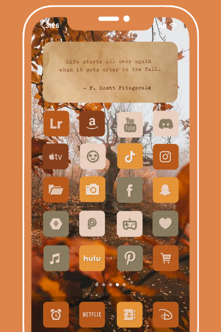 180 Autumn aesthetic home screen app icons ⋆ The Aesthetic Shop