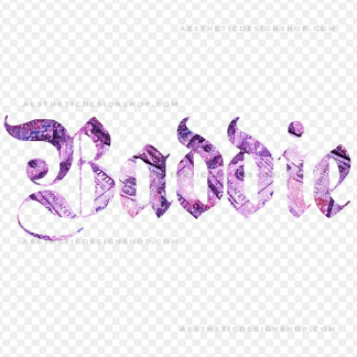 Baddie logo with dollars background