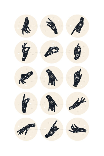 Mystic Hands Instagram Highlight Covers