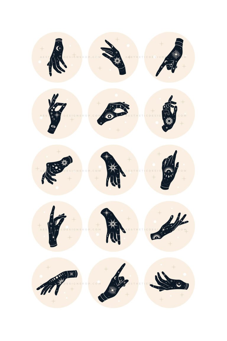 Mystic Hands Instagram Highlight Covers