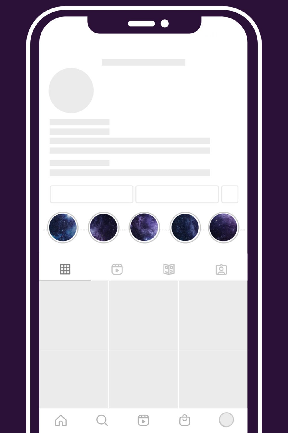 Dark Starry Night Sky Instagram Highlight Covers