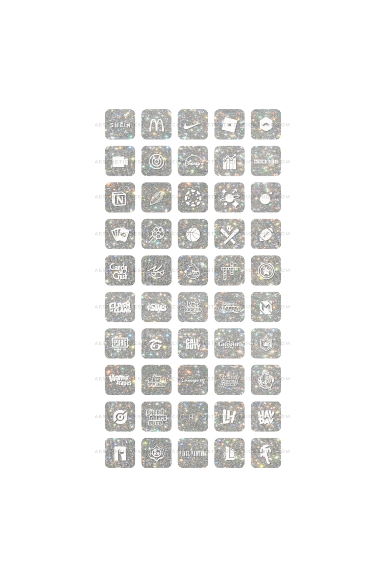 180 Bling Aesthetic Home Screen App Icons