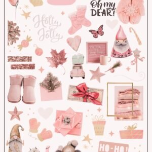 pink christmas png sticker set digital scrapbooking aesthetic collage pink christmas png sticker set digital scrapbooking aesthetic collage