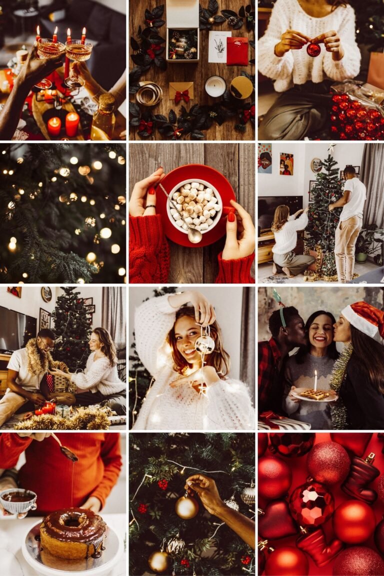 red christmas lightroom photo preset 1