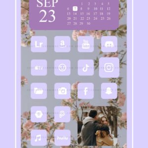 light purple lavender aesthetic app icons