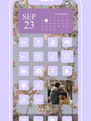 light purple lavender aesthetic app icons