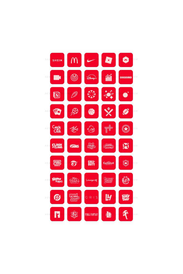180 Lovecore aesthetic home screen app icons