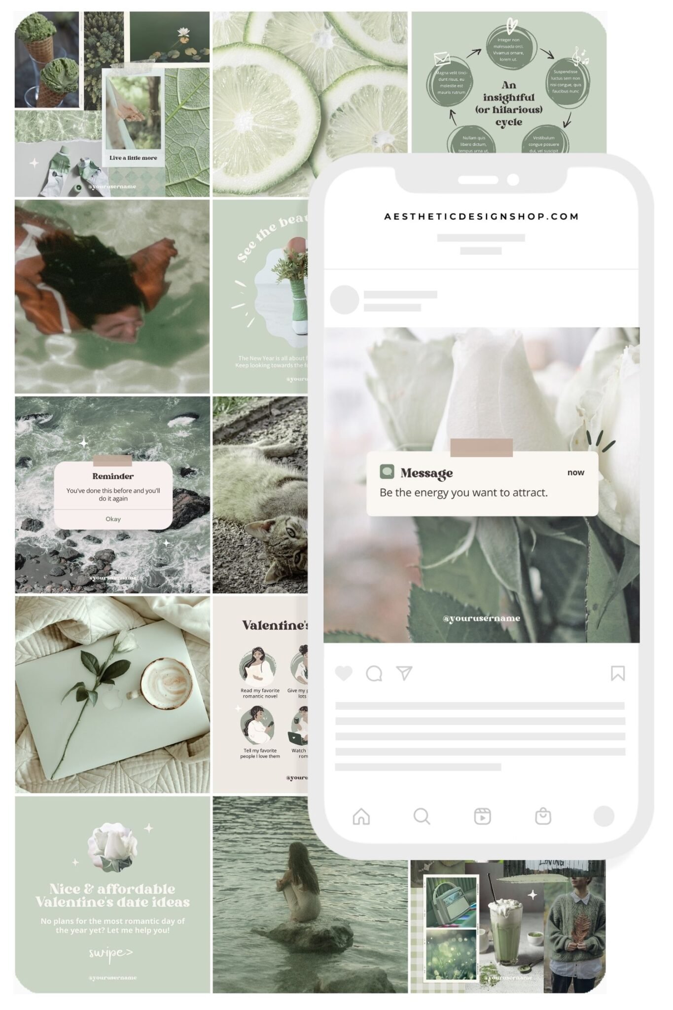 180 Sage green aesthetic app icons for home screen ⋆ The Aesthetic Shop