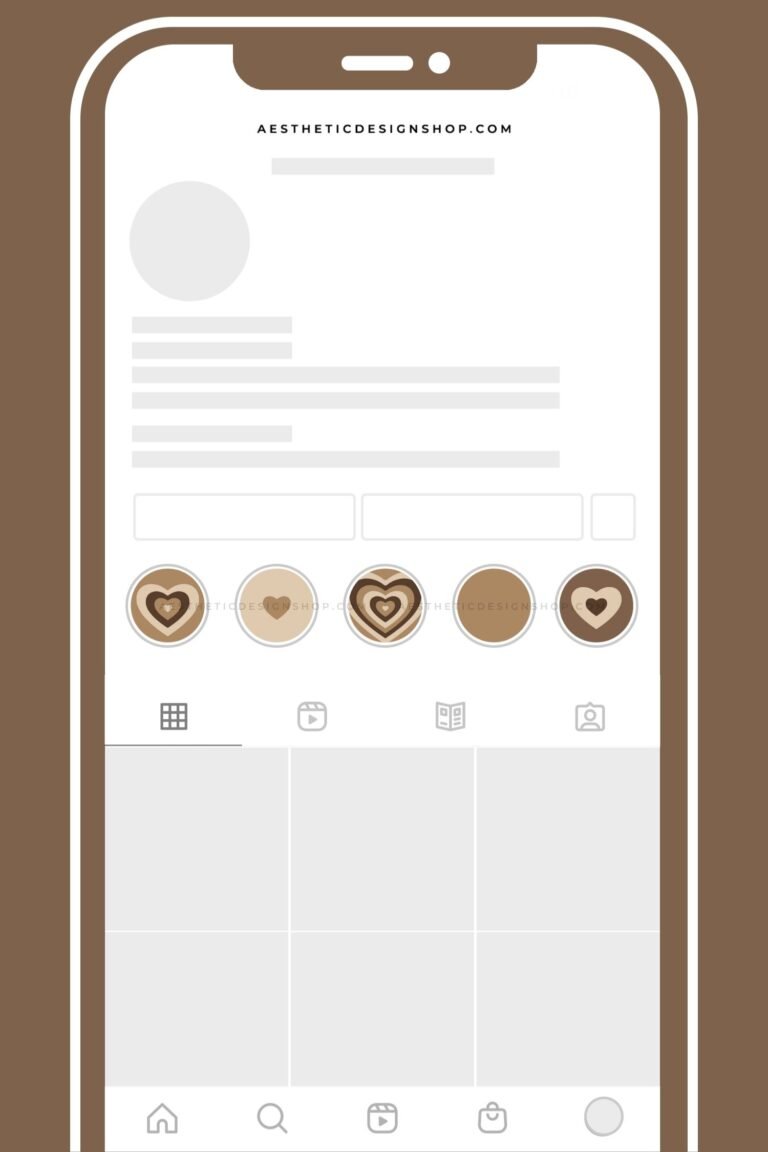 Brown Hearts Instagram highlight covers