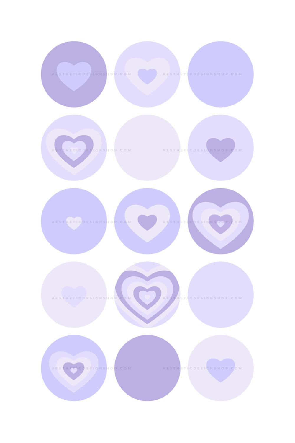 Purple hearts instagram highlight covers