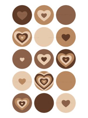 Brown hearts instagram highligh covers Brown hearts instagram highligh covers