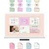 Pastel Aesthetic Tech Customization kit: 180 Phone + desktop icons, widgets & backgrounds