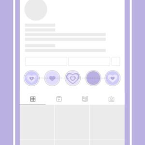 Purple hearts instagram highlight covers