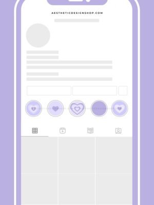 Purple hearts instagram highlight covers