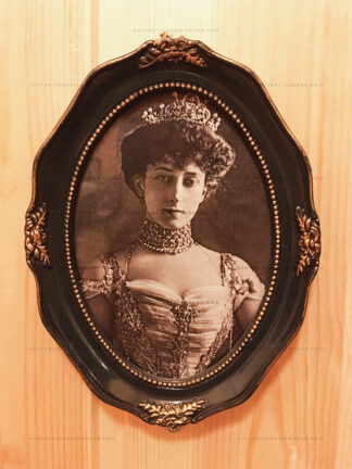 Antique Victorian lady framed picture