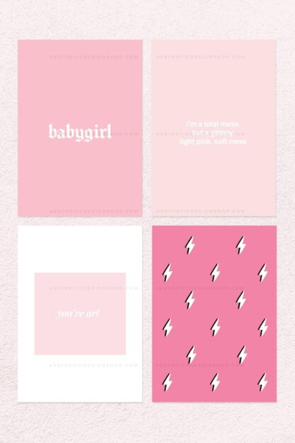 10 Pink aesthetic high resolution images for wall collages, social media, phone background or other creative projects by lu amaral studio2