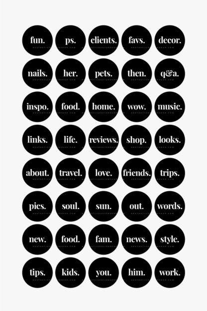 80 Black and White Minimal Instagram highlight covers 1