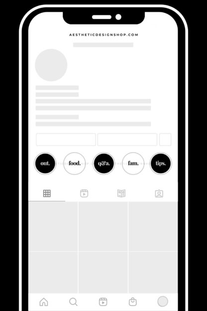 80 Black and White Minimal Instagram highlight covers ready-to-use + editable Canva template to create custom highlights - Image 3