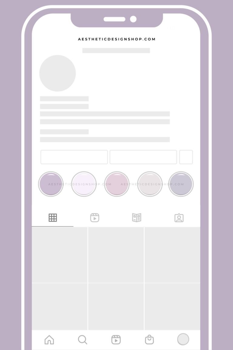 Glossy purple Instagram highlight covers