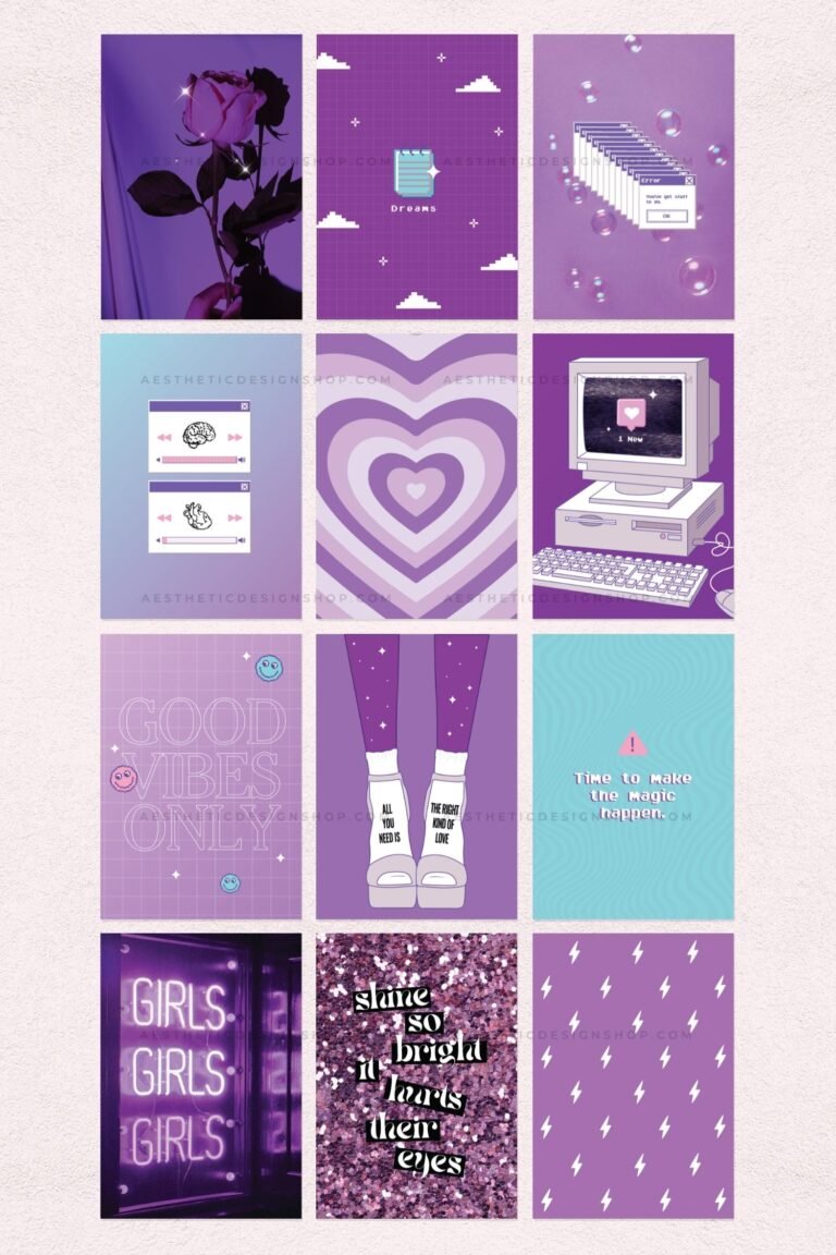 Purple aesthetic high resolution images for wall collages