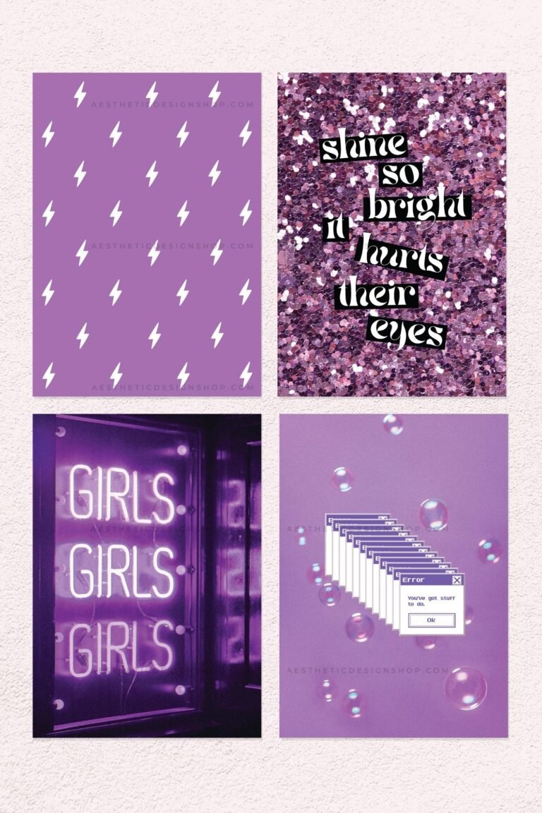 Purple aesthetic high resolution images for wall collages