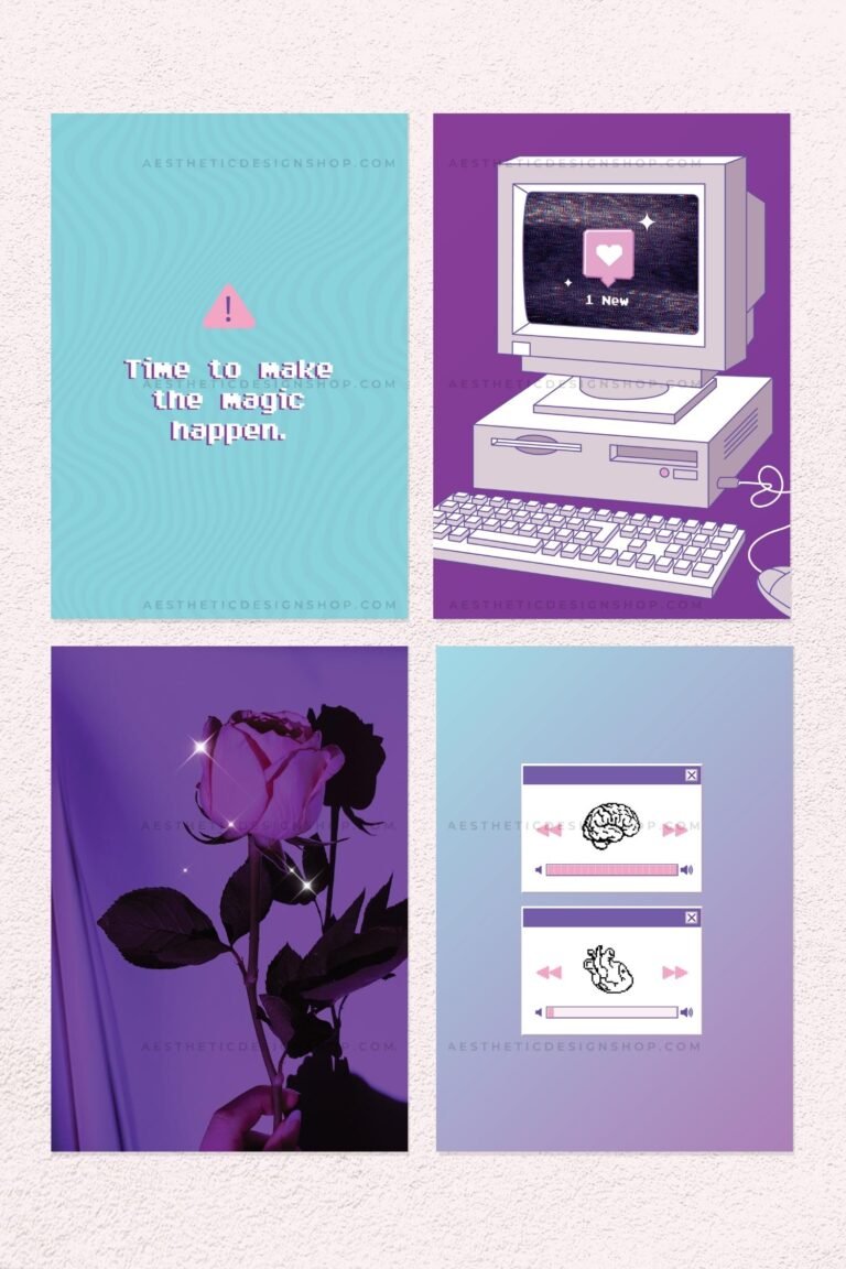 Purple aesthetic high resolution images for wall collages