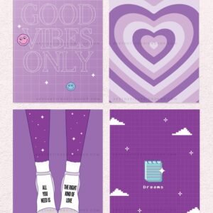 Purple aesthetic high resolution images for wall collages