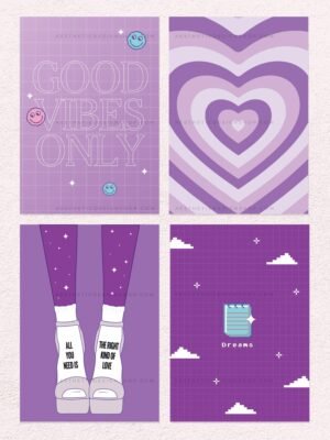 Purple aesthetic high resolution images for wall collages