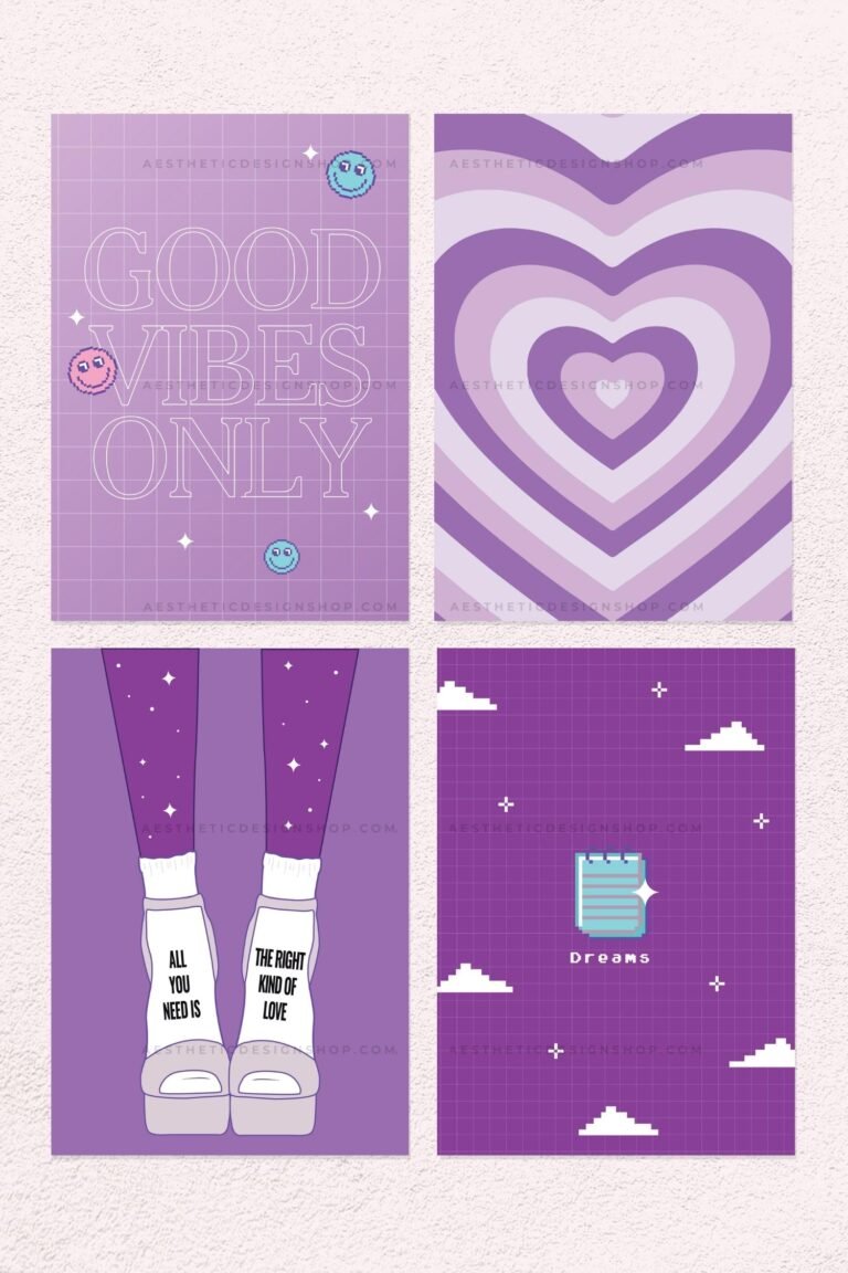 Purple aesthetic high resolution images for wall collages