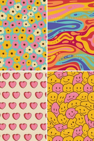 hippie backgrounds for social media or wall collage 3