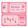 Editable movie ticket style printable party invitation