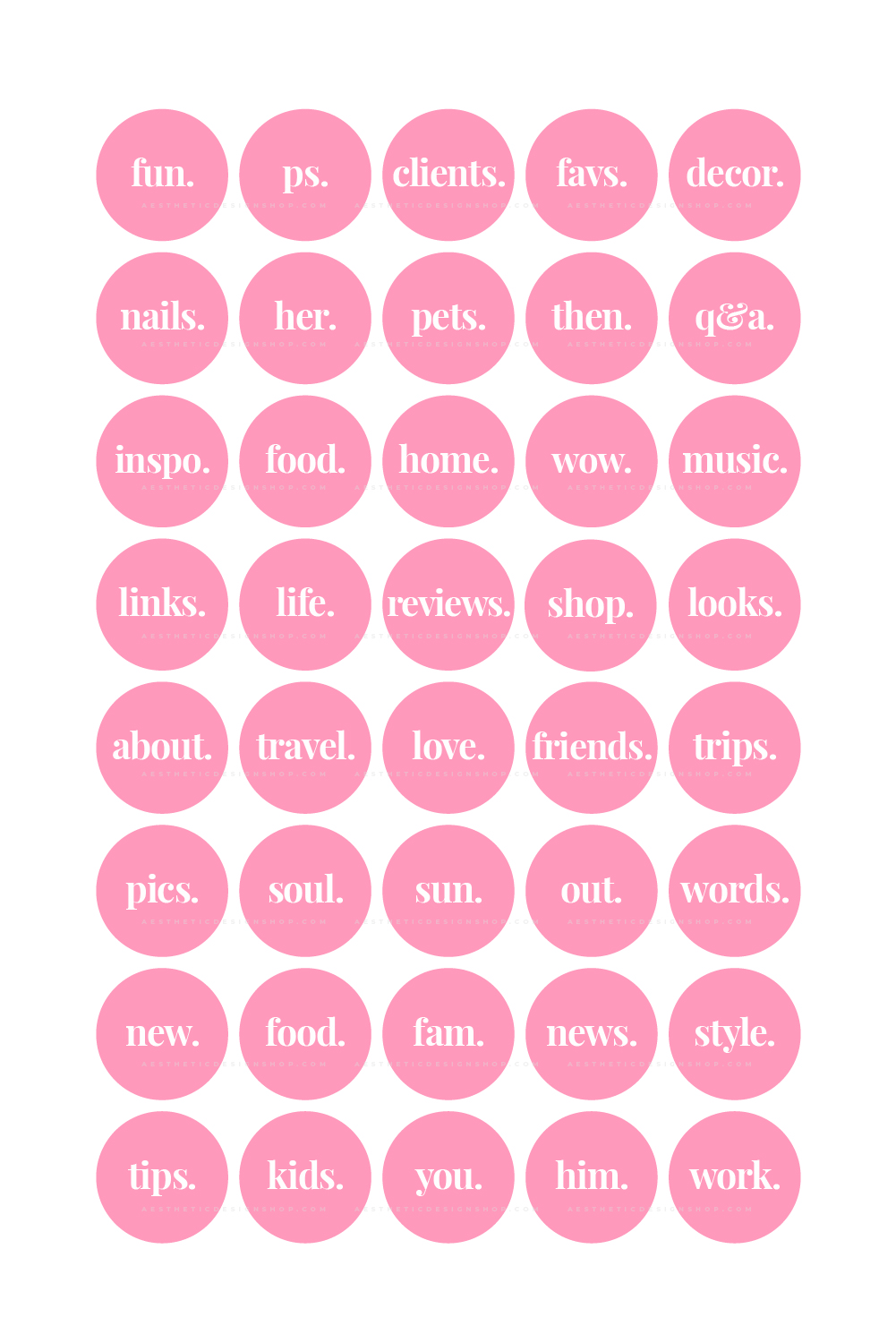 40 Pink Minimal Instagram highlight covers ready-to-use + editable ...