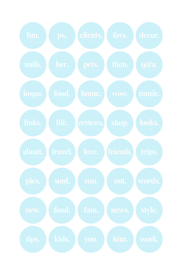 40 Baby Blue Minimal Instagram highlight covers ready-to-use + editable ...