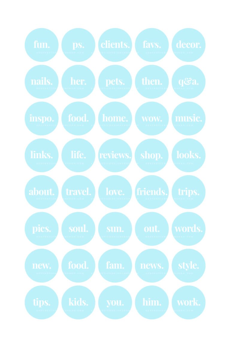 Baby blue Instagram highlight covers 40 Baby Blue Minimal Instagram highlight covers