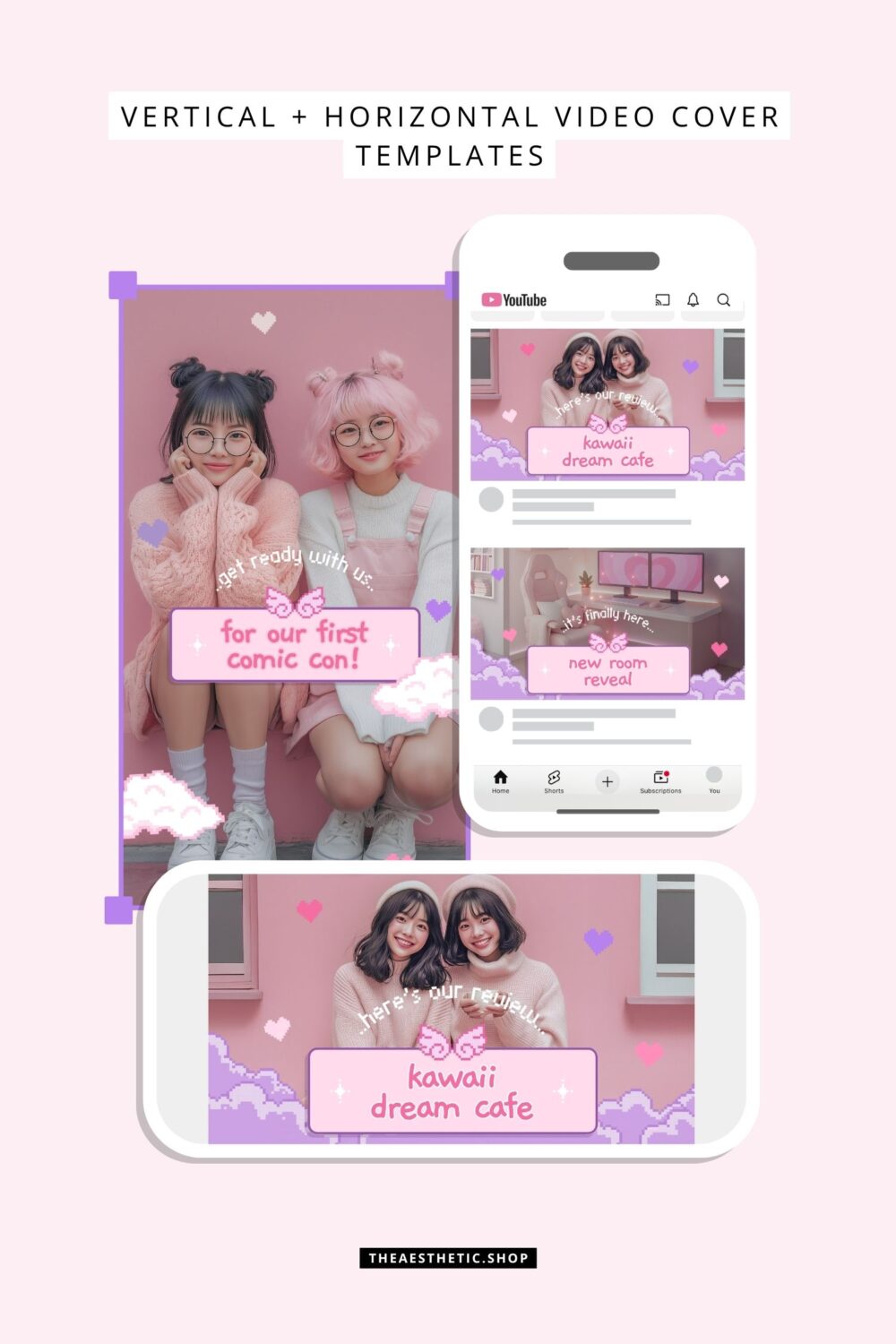 Kawaii Aesthetic Customization Kit: Phone + desktop icons, graphics, images and more