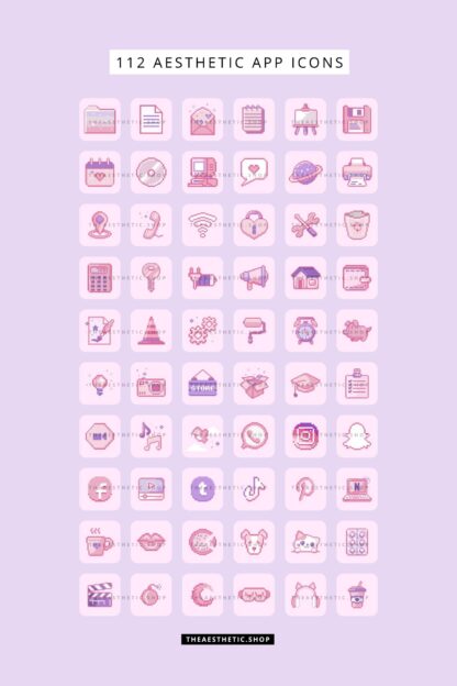 Kawaii Aesthetic Customization Kit: Phone + desktop icons, graphics, images and more - Image 2