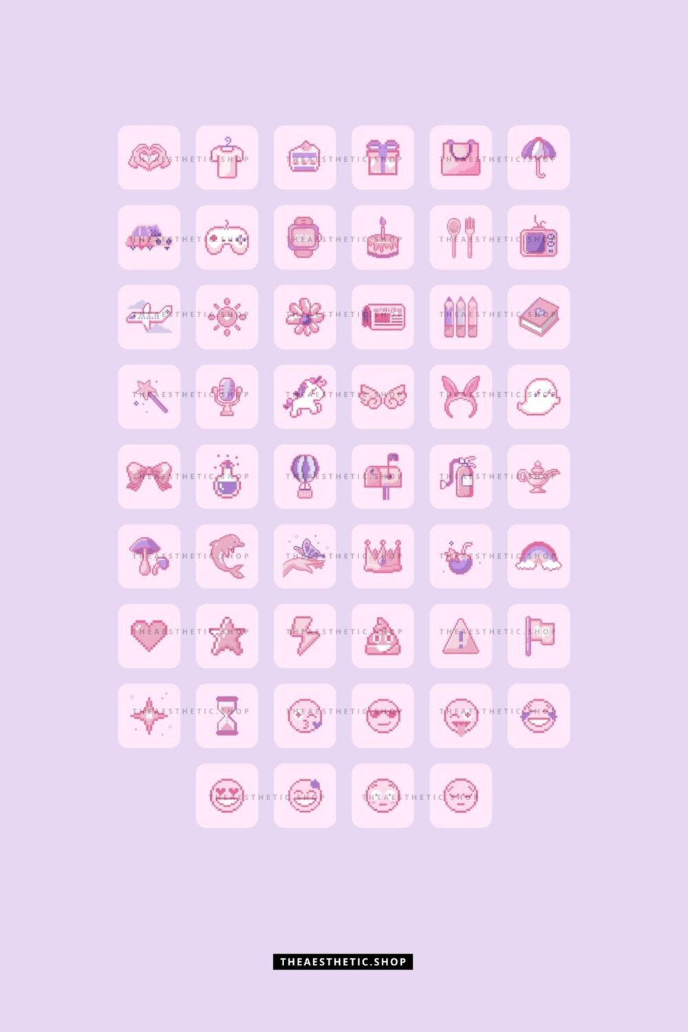 Kawaii Aesthetic Customization Kit: Phone + desktop icons, graphics, images and more