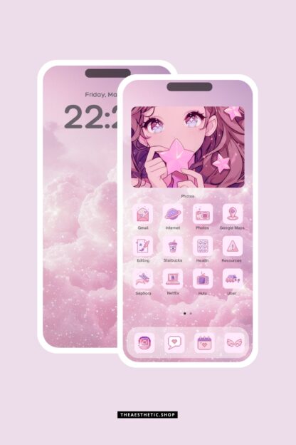 Kawaii Aesthetic Customization Kit: Phone + desktop icons, graphics, images and more - Image 4
