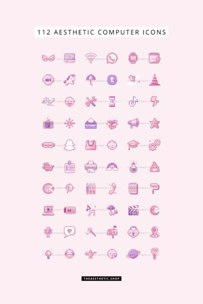 Kawaii Aesthetic Customization Kit: Phone + desktop icons, graphics, images and more - Image 5