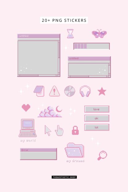Kawaii Aesthetic Customization Kit: Phone + desktop icons, graphics, images and more - Image 8