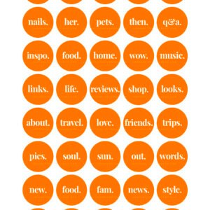 Orange Instagram highlight covers Orange Instagram highlight covers