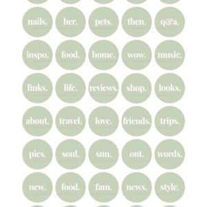 Sage Green Instagram highlight covers 40 Sage Green Minimal Instagram highlight covers ready-to-use + editable Canva template to create custom highlights