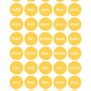 40 Yellow Minimal Instagram highlight covers