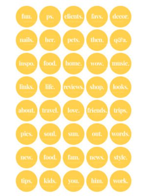 Yellow Instagram highlight covers 40 Yellow Minimal Instagram highlight covers