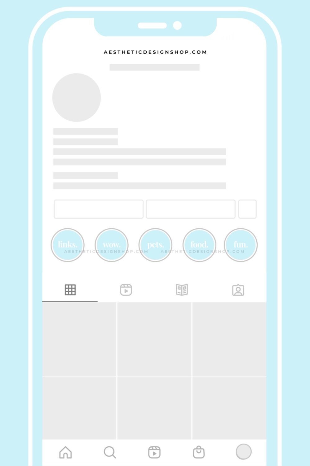 40 Baby Blue Minimal Instagram highlight covers