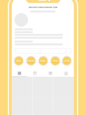 40 Yellow Minimal Instagram highlight covers