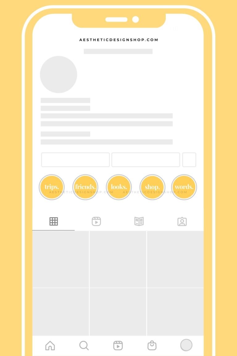 40 Yellow Minimal Instagram highlight covers