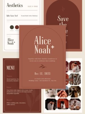 Chic-Brown-Wedding-Canva-templates-Wedding-invitation-Save-the-Date-Menu-Mood-board-and-more-1 Chic Brown Wedding Canva templates - Wedding invitation, Save the Date, Menu, Mood board and more