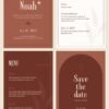 Chic Brown Wedding Canva templates - Wedding invitation, Save the Date, Menu, Mood board and more 1